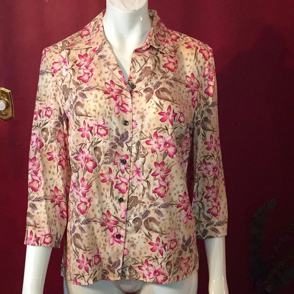 NWT SAG HARBOR SILK BLOUSE SIZE S - Picture 2 of 7